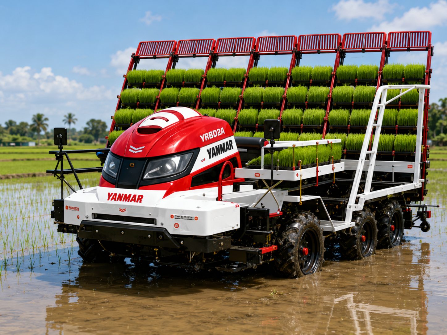 YANMAR YR80D 8-Row Ride-On Rice Transplanter