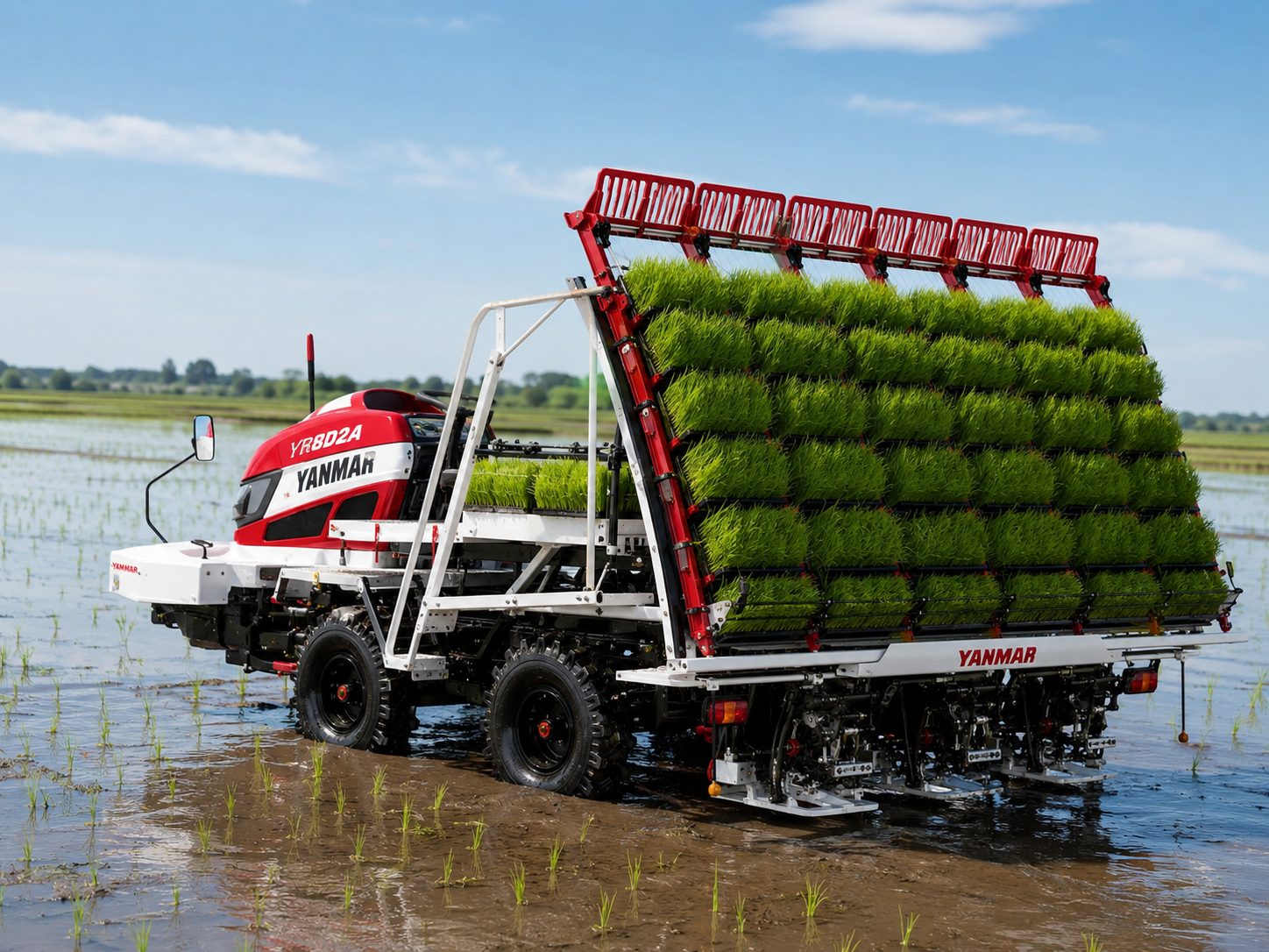 YANMAR YR80D 8-Row Ride-On Rice Transplanter - Image 3