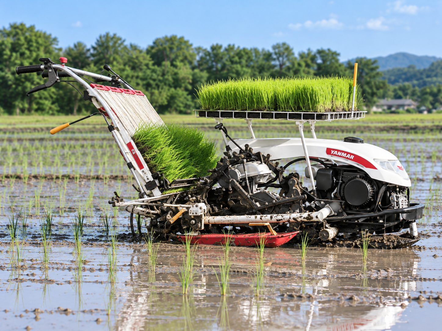 YANMAR AP4 4-Row Walk-Behind Rice Transplanter - Image 2